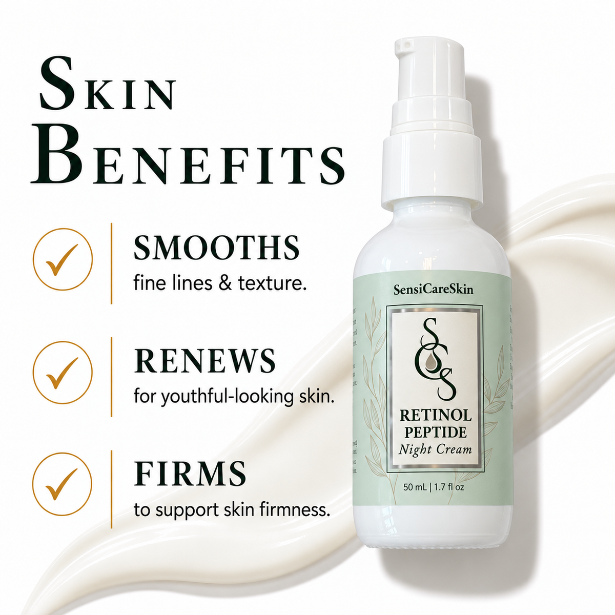 Retinol Peptide Night cream- Face & Neck