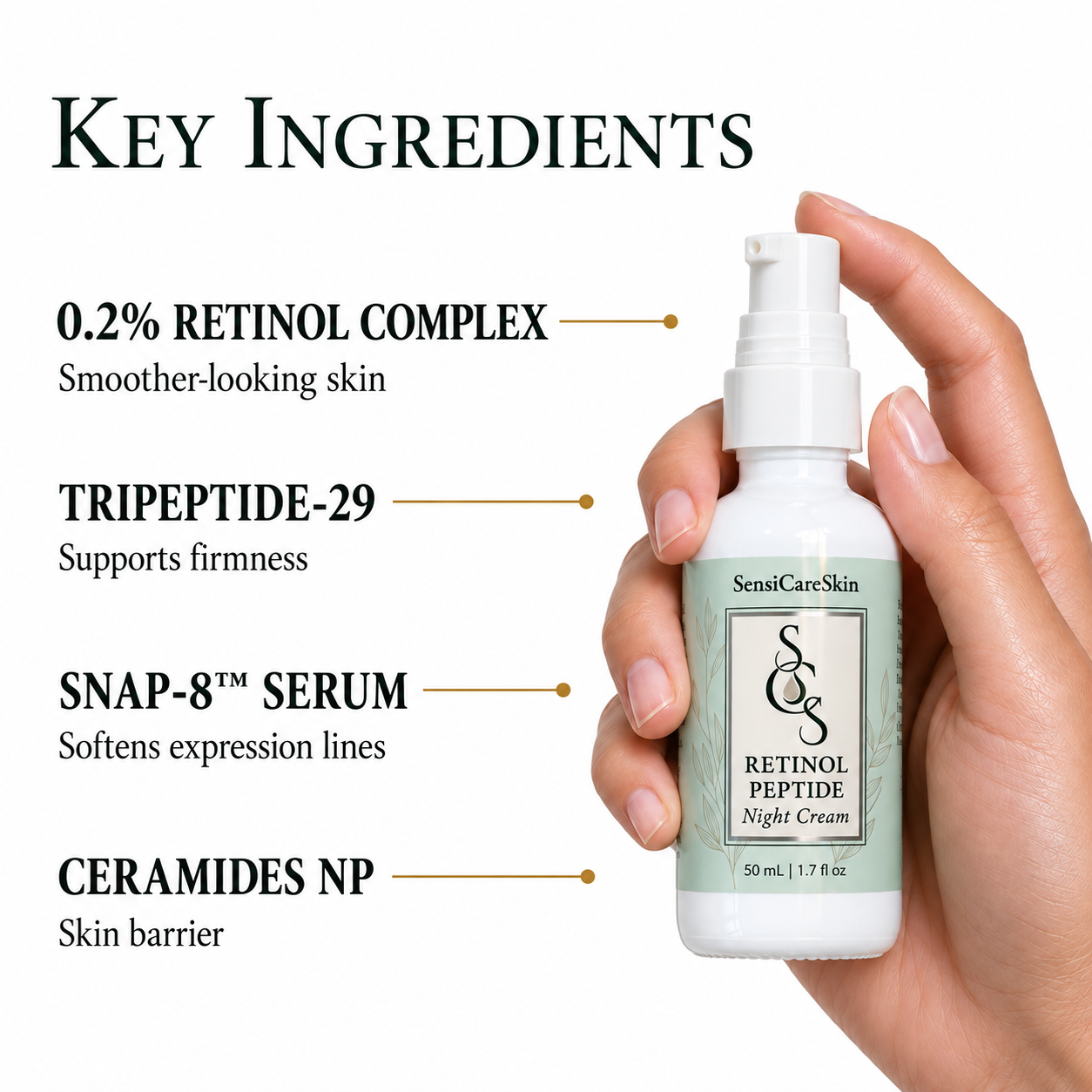 Retinol Peptide Night cream- Face & Neck
